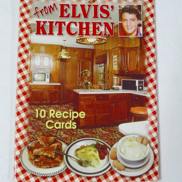 FROM ELVIS' KITCHEN 10 RECIPE CARDS POSTCARDS Cooking Baking Dinner Desert - Picture 1 of 6